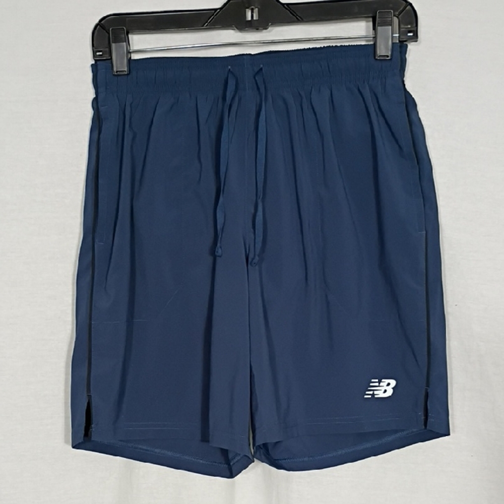 NWT New Balance Men's Navy Blue Sport Shorts With Brief Size Small 7" Inseam